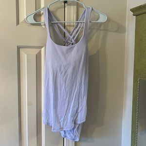 Top with built in bra and open back